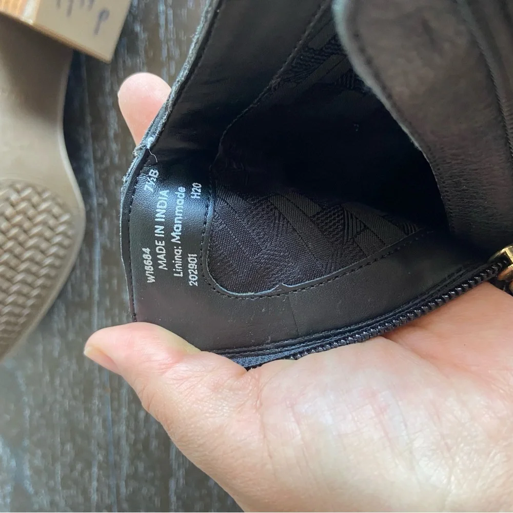 Cole Haan Maci Black Leather Heeled Ankle Boot Size 7.5‎